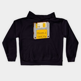 Floppy Disc - Vintage Retro Kids Hoodie